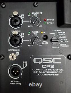QSC CP8 Pro Audio 1000W Compact Powered 8 Two-Way Loudspeaker 16.2 x 10.7