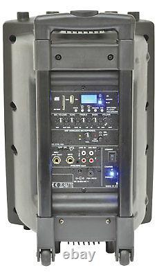 QTX QR10PA Wheeled Portable Powered PA Unit 10Speaker / Amplifier & Microphone