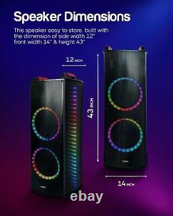 Qaise-12000 Watts Peak Power High-End Rechargeable Bluetooth Party Speaker Karao