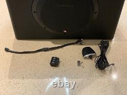 Rockford Fosgate Punch P300-10 Single Slim Powered Active Subwoofer Space Saving