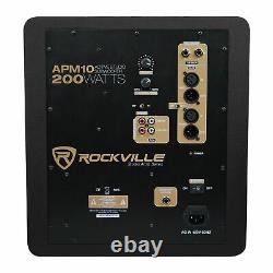 Rockville APM10C 10 400 Watt Powered/Active Studio Subwoofer Pro Reference Sub