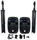 Rockville Rpg102k Dual 10 Powered Speakers Dj Pa System Bluetooth+mic+stands