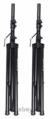 Rockville RPG122K 12 Powered Speakers withBluetooth+Dual UHF Wireless Mics+Stands