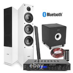 SHF80W 2.1 Tower Speaker, Sub and AV-150BT Bluetooth Amplifier Home Hi-Fi System