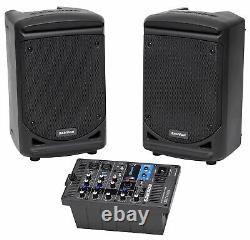 Samson Expedition XP300 300w Portable 6 Bluetooth Powered PA DJ Speakers+Mixer
