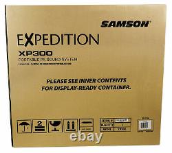 Samson Expedition XP300 300w Portable 6 Bluetooth Powered PA DJ Speakers+Mixer