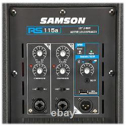 Samson RS115A 15 400 Watt Powered Active Bi-amped DJ PA Speaker withBluetooth/USB