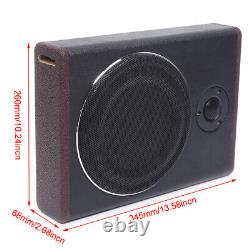 Speaker Slim Under-Seat Active Powered Truck Car Subwoofer Audio Amplifier 8 UK