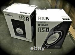 Yamaha HS-8 Powered Studio Monitor 8'' 120W HS-8 (Black)(Pair) Brand New