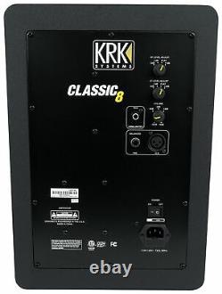 (2) Krk Cl8g3 Classic Studio Moniteurs 8 Haut-parleurs Powered+stands+pads+subwoofer