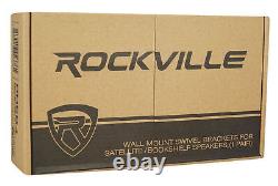 (2) Rockville Apm5w 5.25 Propulsed Studio Moniteur Haut-parleurs+swivel Wall Brackets