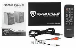 (2) Rockville Hd5b 5 Powered Studio Monitor Haut-parleurs Bluetooth De Bibliothèque-noir