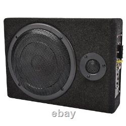 2PCS 8'' Voiture Underseat Slim Amplificateur Subwoofer Haut-parleur Audio Sub Bass Box 600W