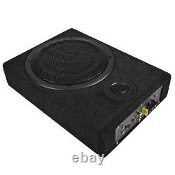 2PCS 8'' Voiture Underseat Slim Amplificateur Subwoofer Haut-parleur Audio Sub Bass Box 600W