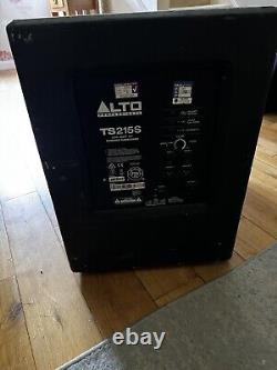 ALTO TS215s 15 Bass Bin 1250 Watts Powered ÉTAT D'OCCASION