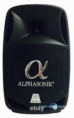 Alphasonik 15 Powered 2800w Pro Dj Bluetooth Usb Pa Led MIC Usb Speaker + Stand