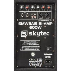 Bi-amplificateur Subwoofer 15 Pouces Active Powered Dj Sub Bass Speaker + Passive Out