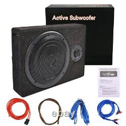 Boîte de basses active sous le siège de voiture de 8 pouces, 800W, haut-parleur de subwoofer audio sub amplificateur 12V.