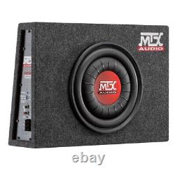 Boîtier d'enceinte de basses plates Road Thunder 10 alimenté par MTX Audio