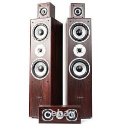 Enceintes 5.1 Son Surround avec caisson de basses, amplificateur bluetooth FM pour home cinéma, en bois