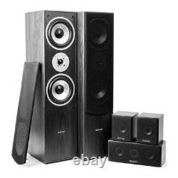 Enceintes son surround 5.1 avec subwoofer Home Cinéma Amplificateur Bluetooth FM, Noir