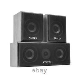 Enceintes son surround 5.1 avec subwoofer Home Cinéma Amplificateur Bluetooth FM, Noir