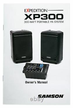 Expédition Samson Xp300 300w Portable 6 Haut-parleurs Dj+mixeur Bluetooth