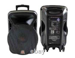 M. Dj Dsp-4000 15 Powered 4000w Pro Dj Bluetooth Usb Pa Led MIC Usb Speaker