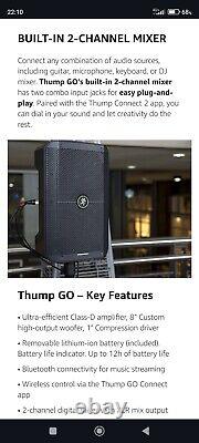 Mackie Thump GO 8 Haut-parleur portable Bluetooth alimenté par batterie