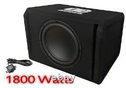 Mega Power 1800w 12 Amplified Active Subwoofer Sub Amp Bass Box Grand Qualité