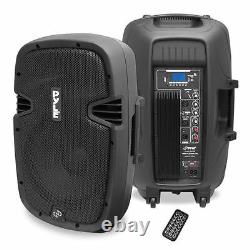 New Pyle Pphp1237ub 12 900w Powered Two-way Speaker Mp3/usb/sd/ Bluetooth Music