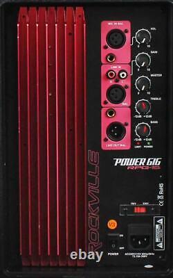 Pair Rockville Power Gig Rpg15 15 Powered Active 2000 Watt 2-way Dj Pa Speakers