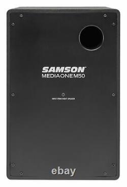Pair Samson M50 5 Powered Studio/computer/podcast Reference Monitors Haut-parleurs