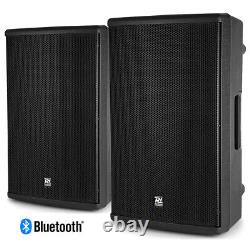 Paire Haut-parleurs Dj Actifs Pa Pro Système Disco Bi-amplified Bluetooth 15 2800w