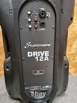 Paire d'enceintes alimentées Studiomaster DRIVE-12A 12 DJ PA Sound System