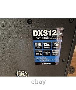 Paire de caissons de basse actifs Yamaha DXS12 Mk2, 12 pouces, 2040 watts de puissance totale + 134Db SPL