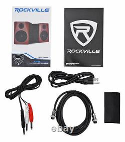 Rockville Apm6w 6.5 2-way 350w Active/powered Usb Studio Monitor Haut-parleurs Paire