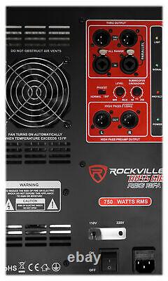 Rockville Rbg18fa 18 3000 Watt Powered Subwoofer Folded Horn Pa/dj Sub + Riser