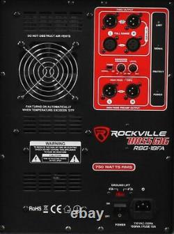 Rockville Rbg18fa 18 3000w Sous-woofer Actif Pro Plié Horn Pa/dj Sub