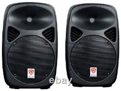 Rockville Rpg102k Dual 10 Haut-parleurs Powered Dj Pa System Bluetooth+mic+stands