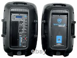 Rockville Rpg102k Dual 10 Haut-parleurs Powered Dj Pa System Bluetooth+mic+stands