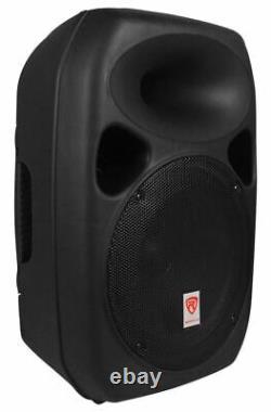 Rockville Rpg122k Dual 12 Haut-parleurs Alimentés, Bluetooth +mic +speaker Stands+cables