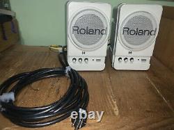 Roland Ma-12c Stereo Micro Monitors Powered Speakers Good Condition Lire Desc