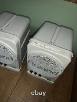 Roland Ma-12c Stereo Micro Monitors Powered Speakers Good Condition Lire Desc