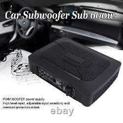 Subwoofer actif compact avec amplificateur intégré 6 x 9 pouces, subwoofer alimenté sous le siège