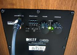 Subwoofer actif/puissant KEF Q400b pour audiophiles - Câble de subwoofer de qualité MINT gratuit