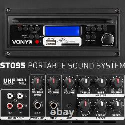 Système de son portable Vonyx 170.001 ST095 avec lecteur CD/UHF/MP3 et Bluetooth