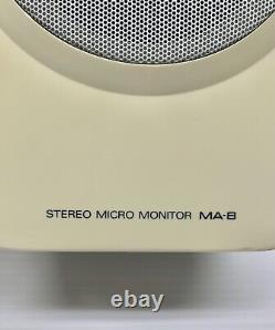 Vintage Roland Ma-8 Haut-parleurs De Micro-écran Stereo Active Powered Studio Pair