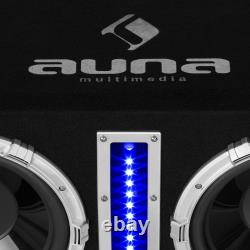 Voiture Subwoofer Active 2 X 10 Amplificateur Hi Fi Powerful Bass Audio Mp3 Led Lights