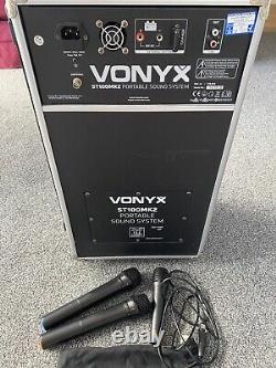 Vonyx St100 Batterie Alimentée Active Bluetooth Portable Système Pa Haut-parleur
